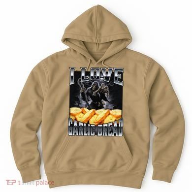 Funny Cringe Skeleton Meme I Love Garlic Bread Hoodie