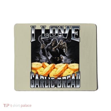 Funny Cringe Skeleton Meme I Love Garlic Bread Mousepad