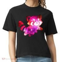 Funny Cute Space Galaxy Red Panda Comfort Colors Boxy T-Shirt thumb 0