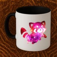 Funny Cute Space Galaxy Red Panda Coffee Mug thumb 2