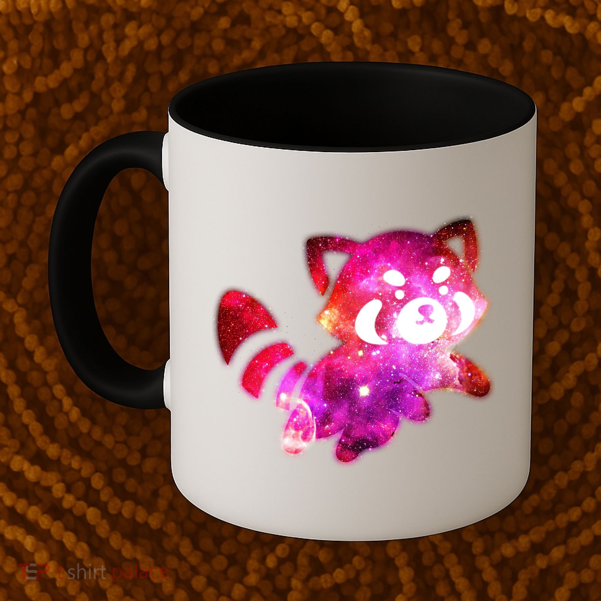 Funny Cute Space Galaxy Red Panda Coffee Mug