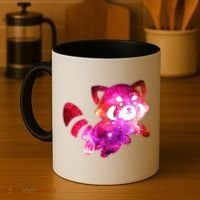 Funny Cute Space Galaxy Red Panda Coffee Mug thumb 4