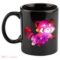 Funny Cute Space Galaxy Red Panda 11oz C Handle Ceramic Mug thumb 2