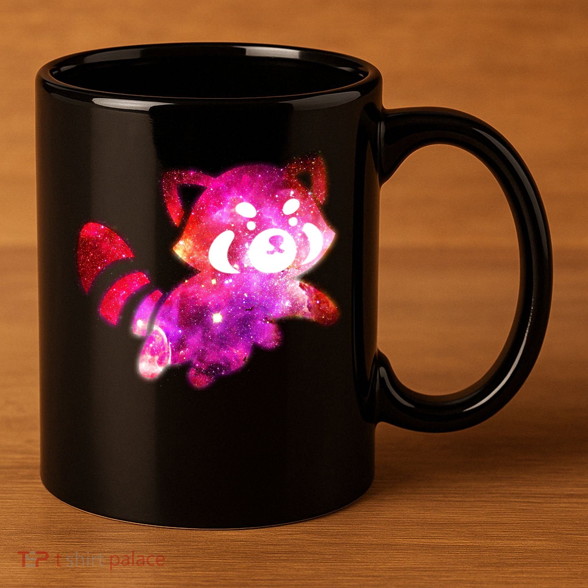 Funny Cute Space Galaxy Red Panda 11oz C Handle Ceramic Mug