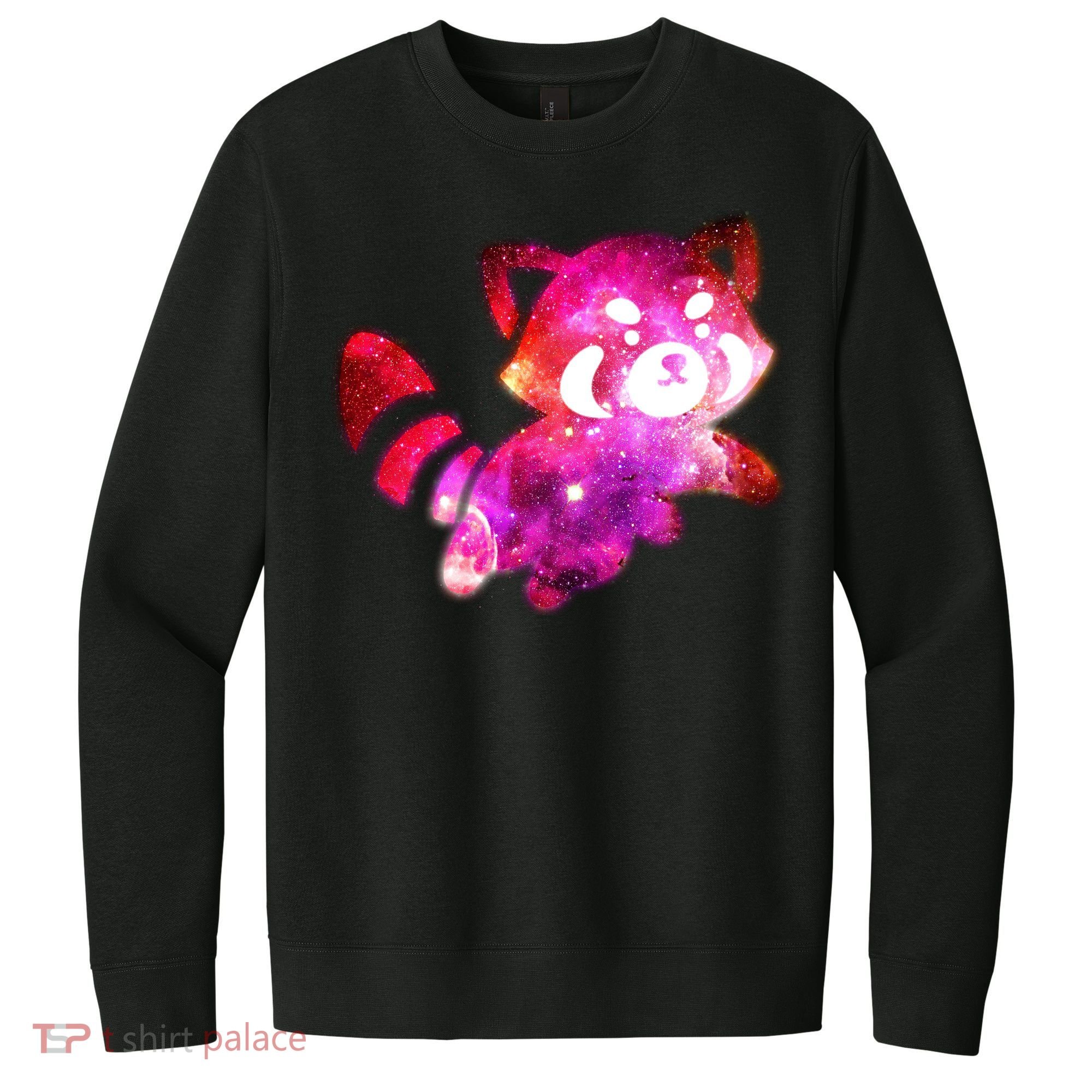 Funny Cute Space Galaxy Red Panda V.I.T. Fleece Crew Sweatshirt