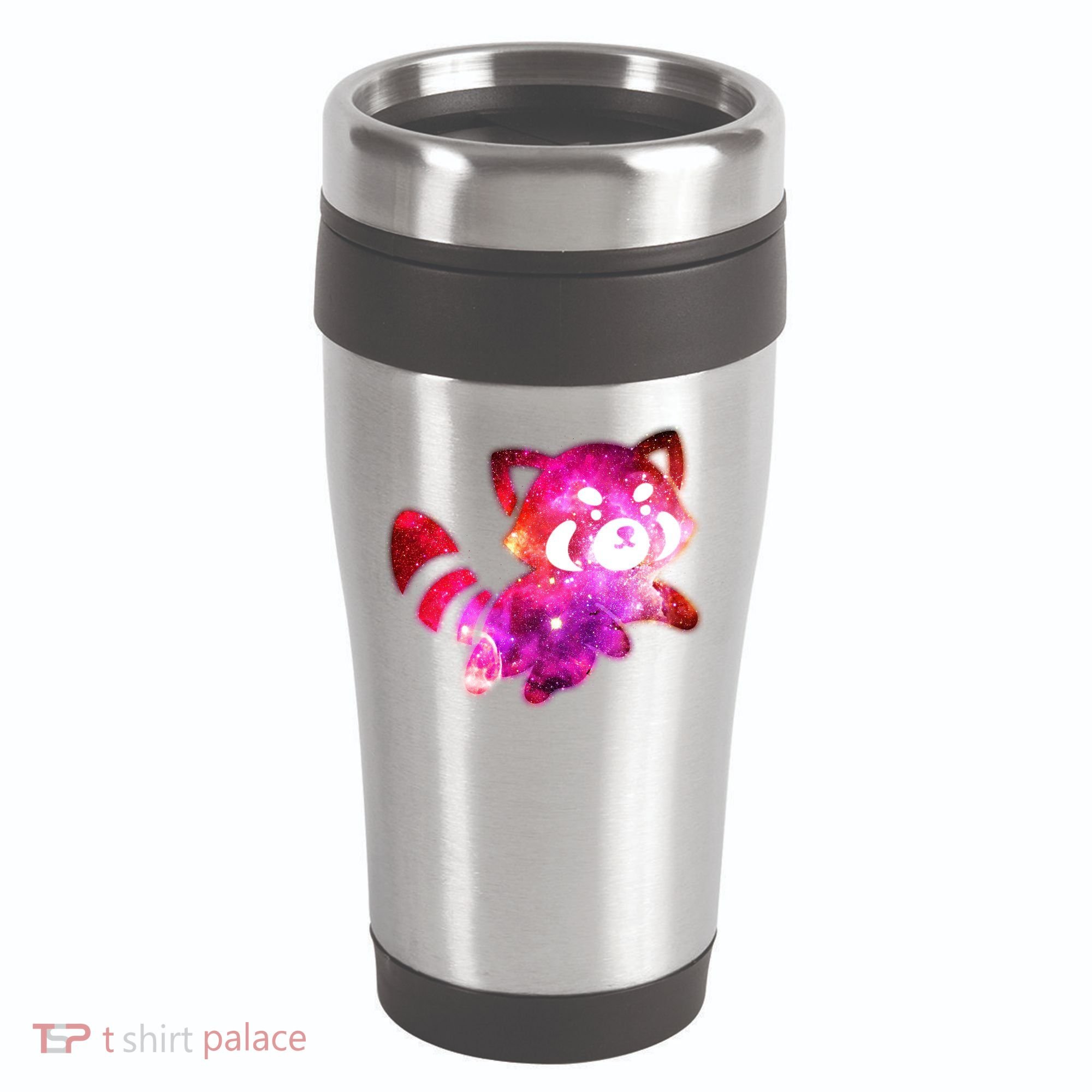 Funny Cute Space Galaxy Red Panda 16oz Travel Tumbler