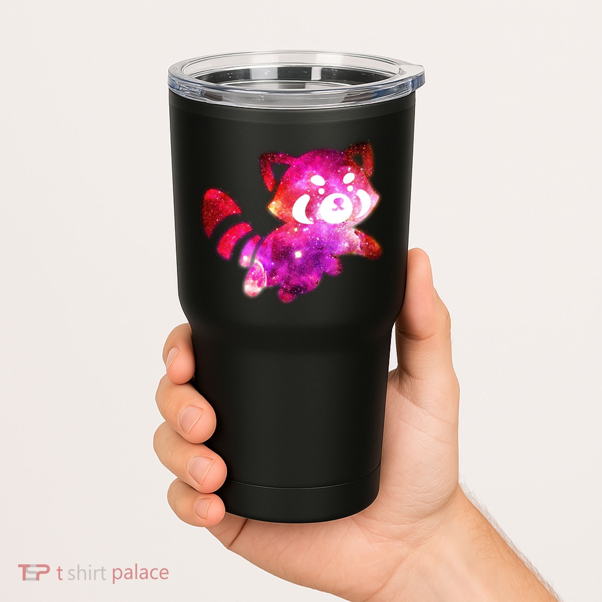 Funny Cute Space Galaxy Red Panda Tumbler