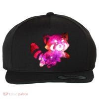 Funny Cute Space Galaxy Red Panda Wool Snapback Cap thumb 0