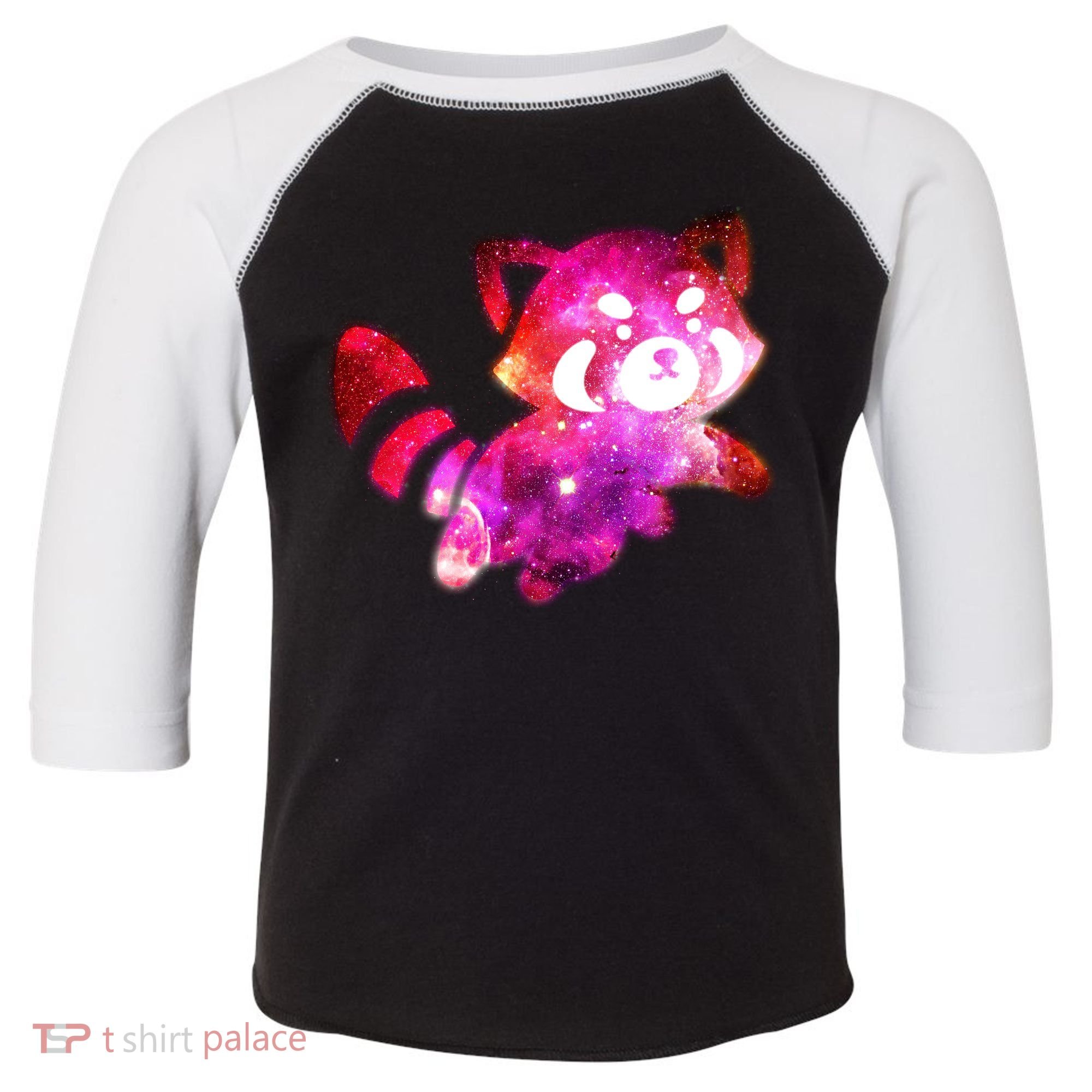 Funny Cute Space Galaxy Red Panda Toddler Fine Jersey T-Shirt