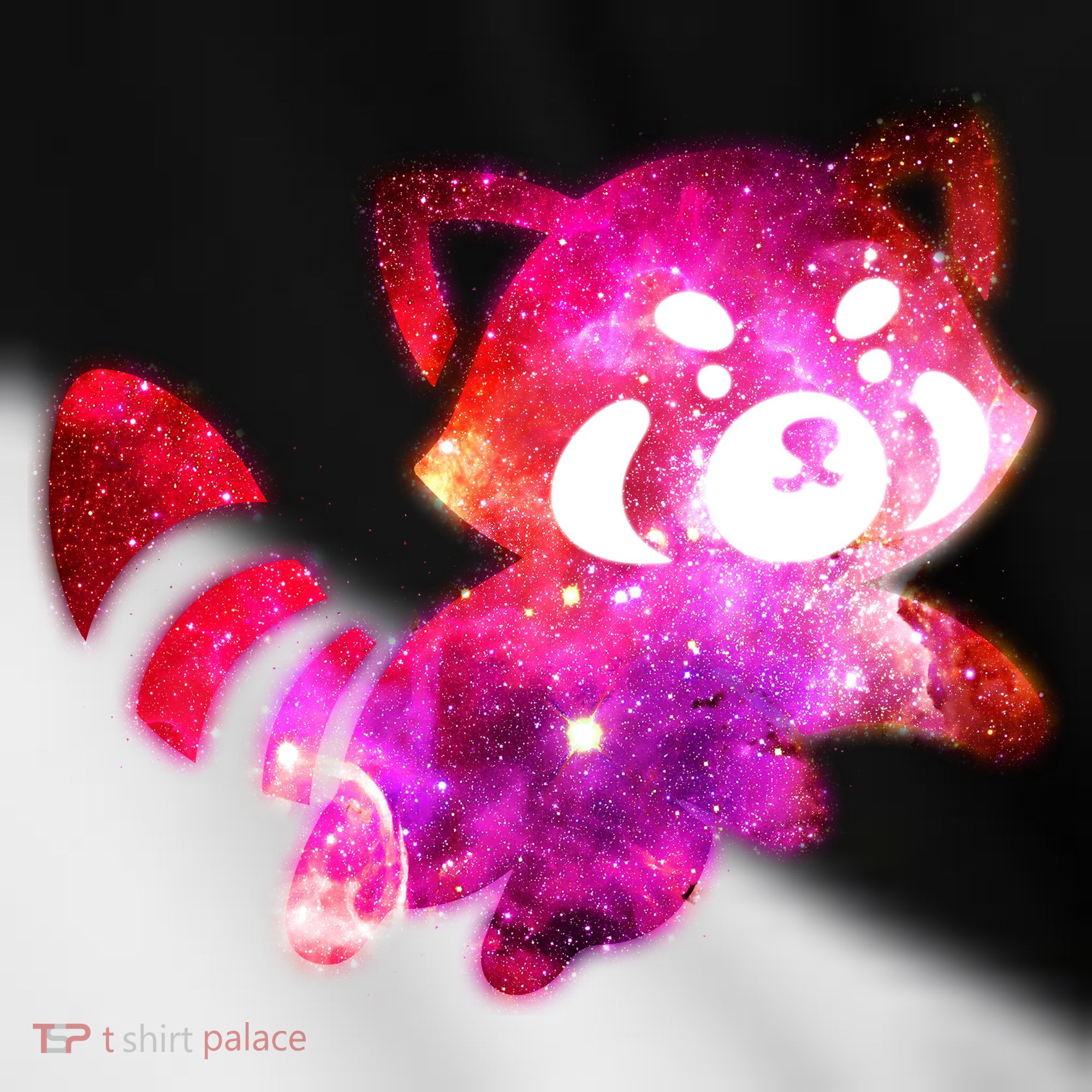 Funny Cute Space Galaxy Red Panda Toddler Fine Jersey T-Shirt