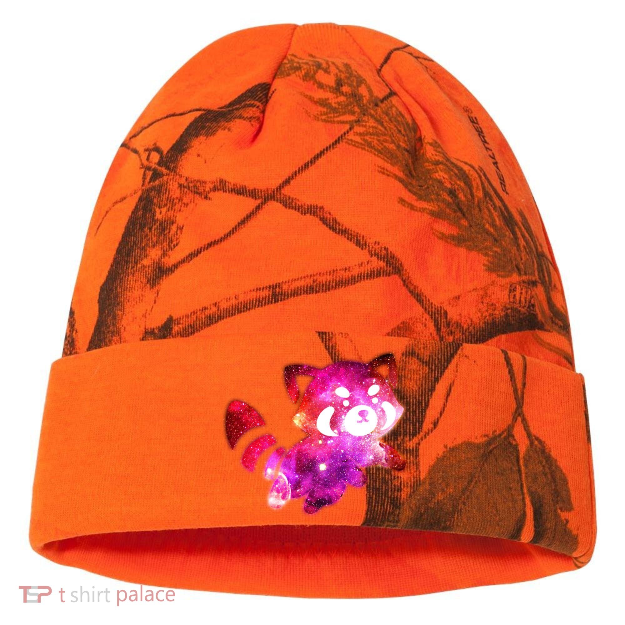 Funny Cute Space Galaxy Red Panda Kati Licensed 12" Camo Cuffed Beanie