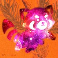 Funny Cute Space Galaxy Red Panda Kati Licensed 12" Camo Cuffed Beanie thumb 2