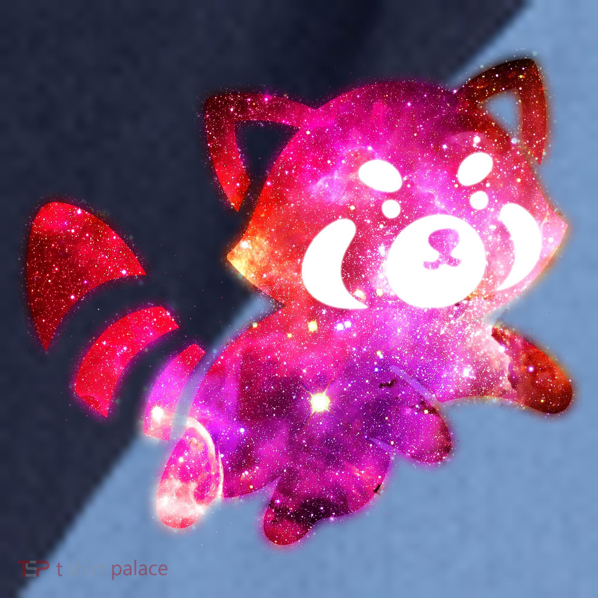 Funny Cute Space Galaxy Red Panda Raglan Baseball Sleeve Shirt