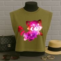 Funny Cute Space Galaxy Red Panda Garment-Dyed Women's Muscle Tee thumb 3