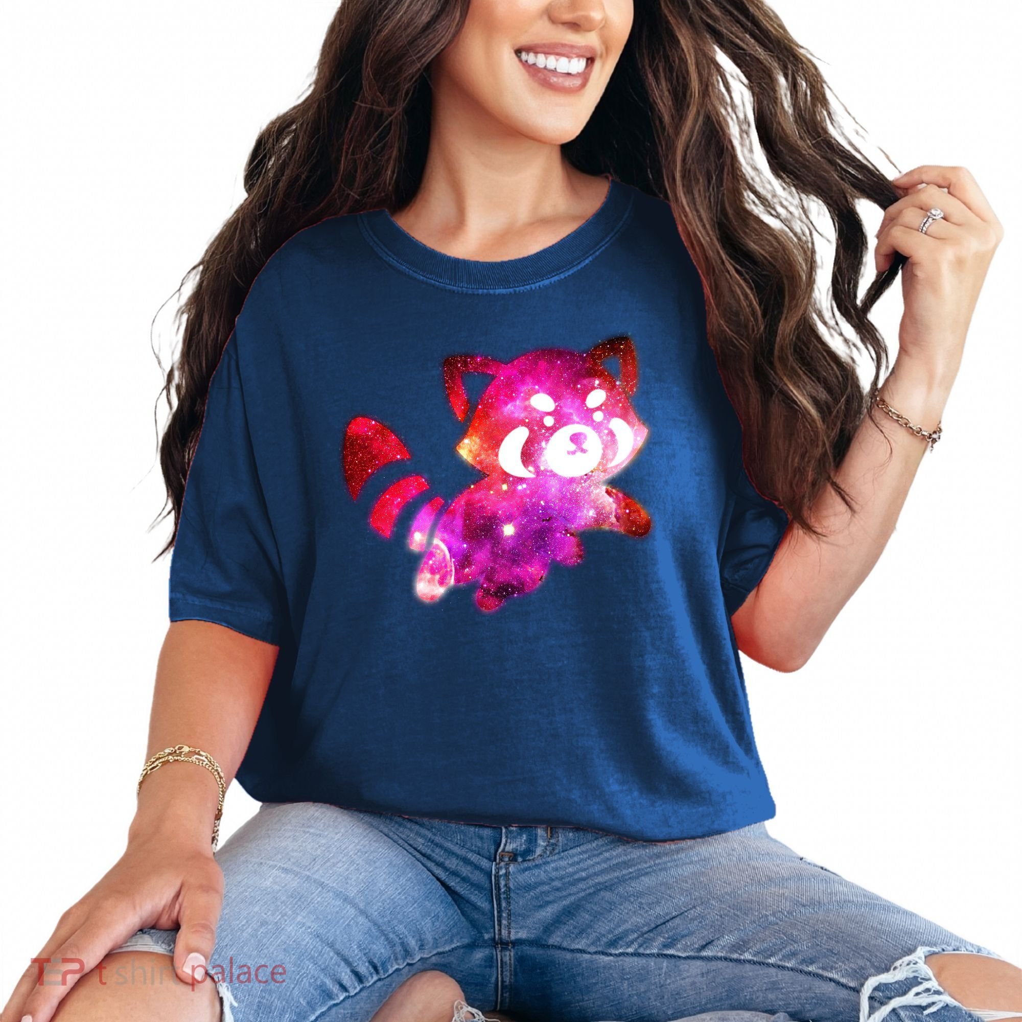 Funny Cute Space Galaxy Red Panda Comfort Colors T-Shirt