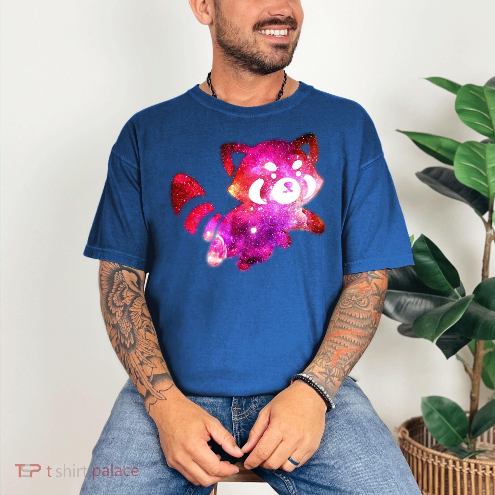 Funny Cute Space Galaxy Red Panda Comfort Colors T-Shirt