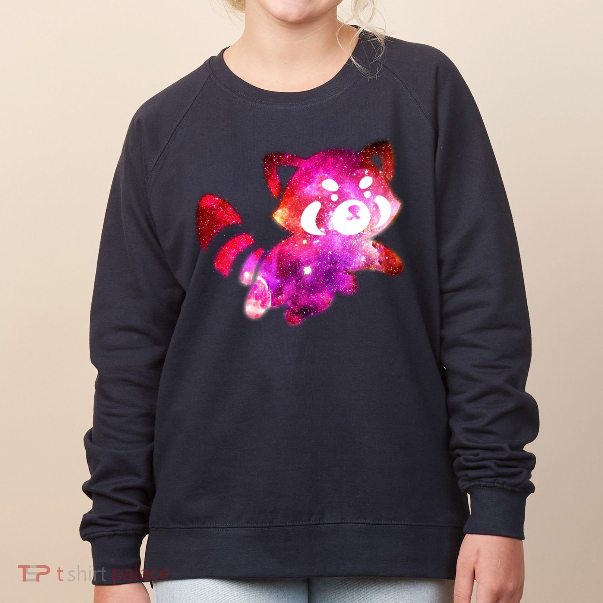 Funny Cute Space Galaxy Red Panda Women's Sweatshirt