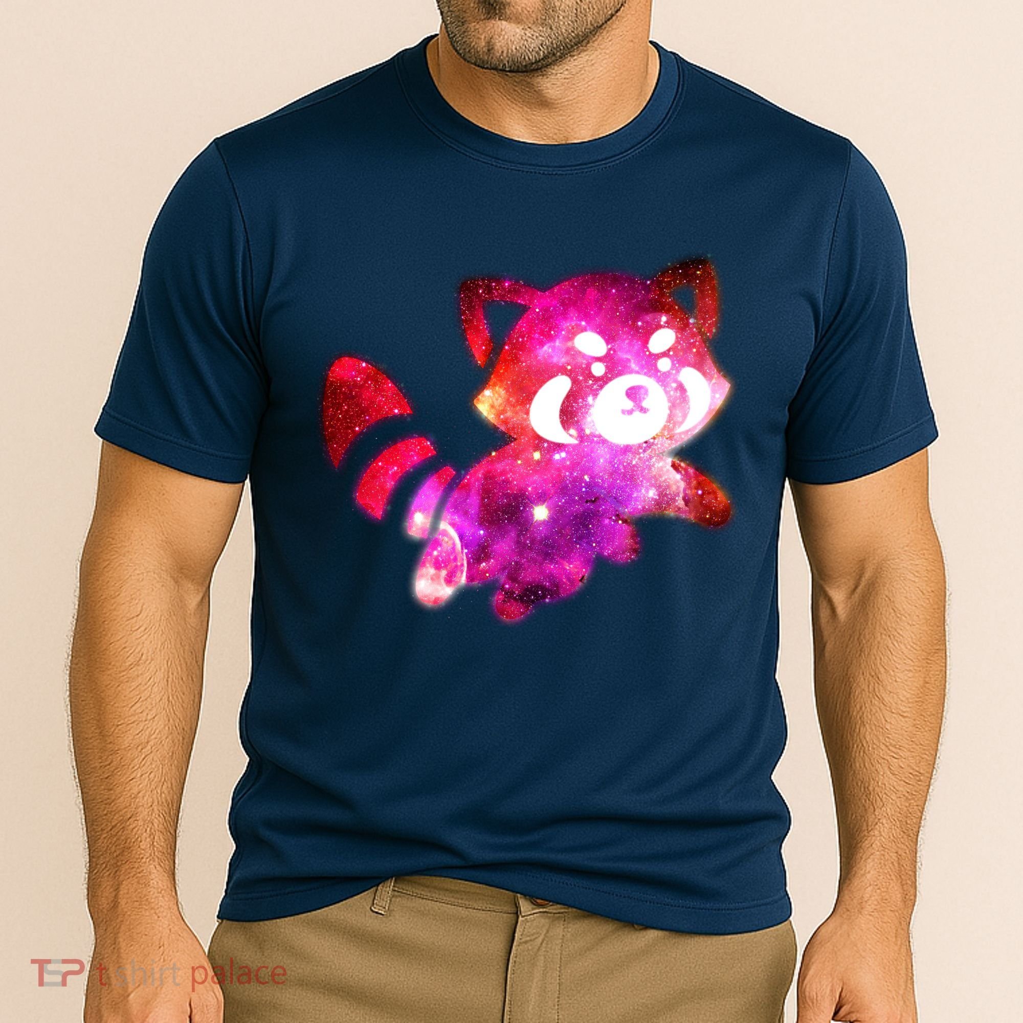 Funny Cute Space Galaxy Red Panda Cooling Performance Crew T-Shirt