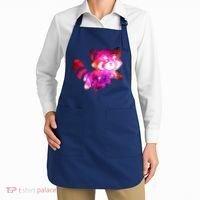 Funny Cute Space Galaxy Red Panda Apron thumb 2