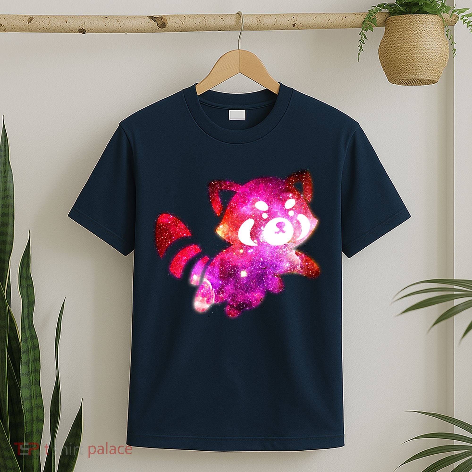Funny Cute Space Galaxy Red Panda T-Shirt