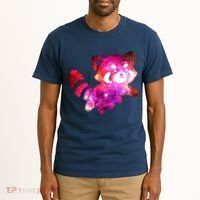 Funny Cute Space Galaxy Red Panda Tall T-Shirt thumb 2