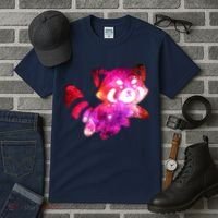 Funny Cute Space Galaxy Red Panda Tall T-Shirt thumb 3