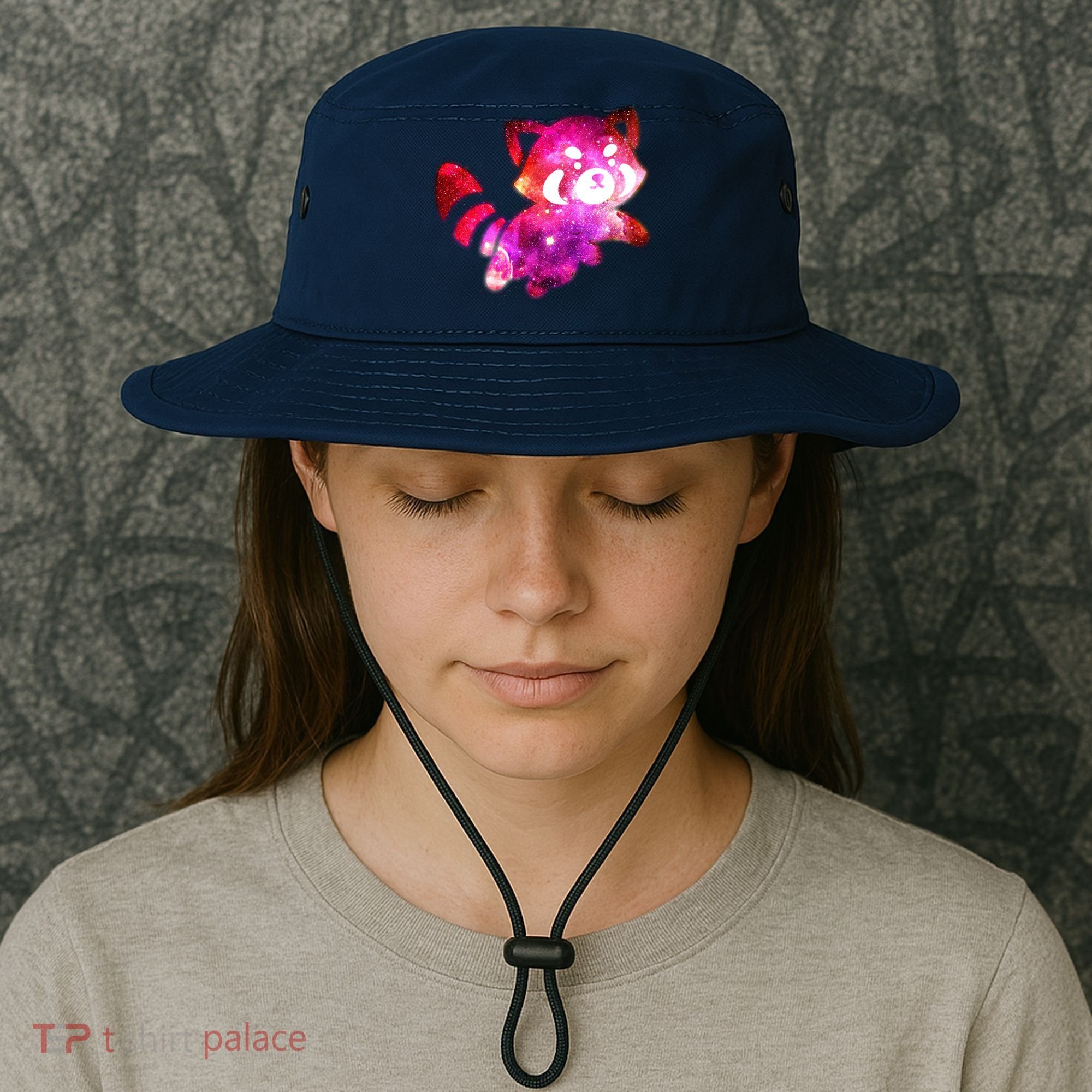 Funny Cute Space Galaxy Red Panda Bucket Hat