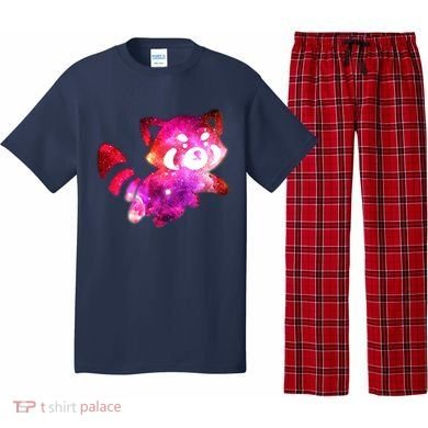 Funny Cute Space Galaxy Red Panda Pajama Set