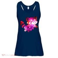 Funny Cute Space Galaxy Red Panda Ladies Essential Flowy Tank thumb 0