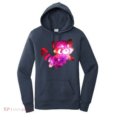 Funny Cute Space Galaxy Red Panda Women's Hoodie