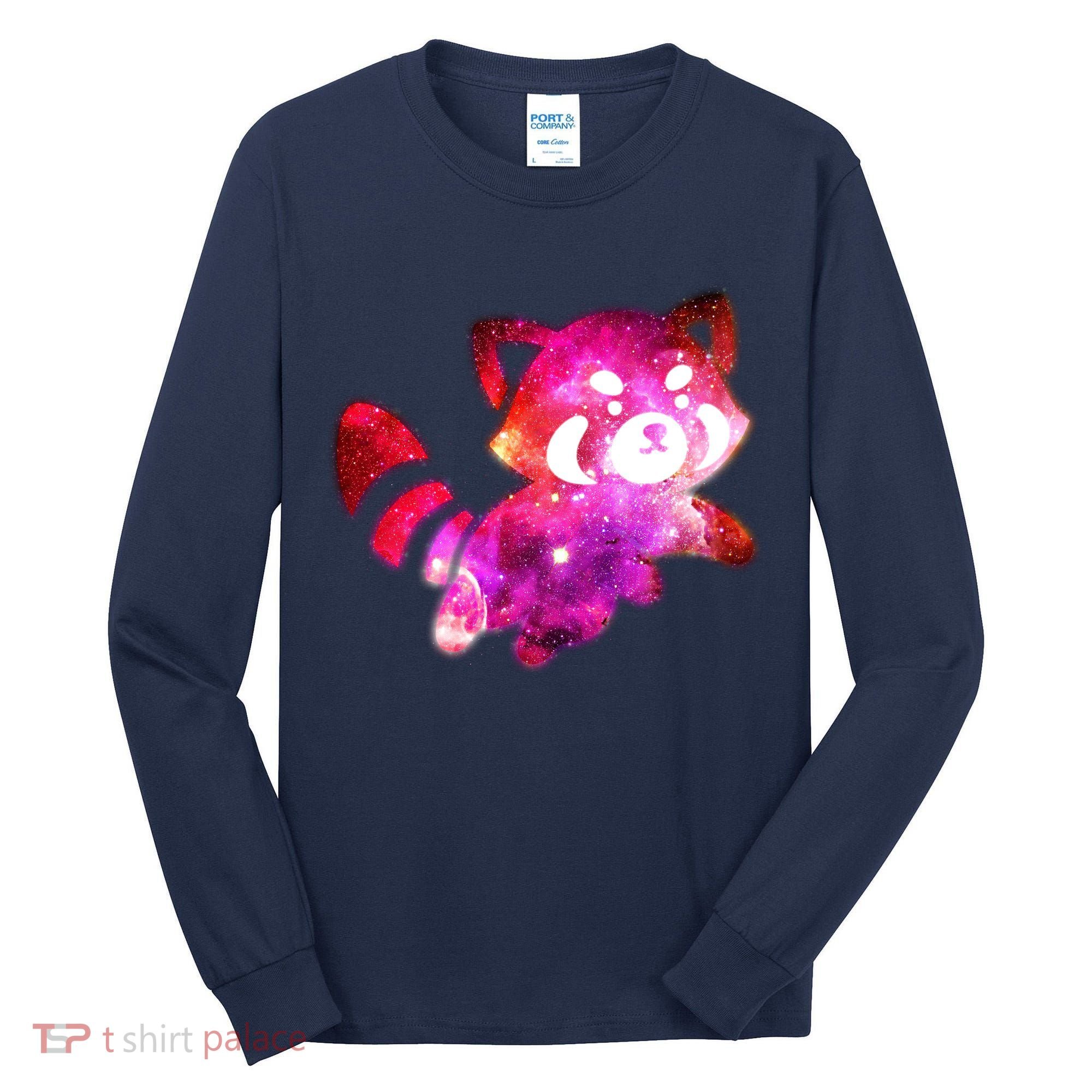Funny Cute Space Galaxy Red Panda Tall Long Sleeve Shirt