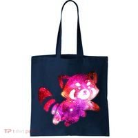Funny Cute Space Galaxy Red Panda Tote Bag thumb 0