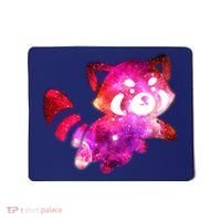 Funny Cute Space Galaxy Red Panda Mousepad thumb 0