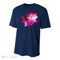Funny Cute Space Galaxy Red Panda Youth Performance Sprint T-Shirt thumb 0