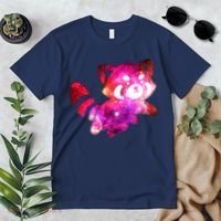 Funny Cute Space Galaxy Red Panda Premium T-Shirt thumb 2