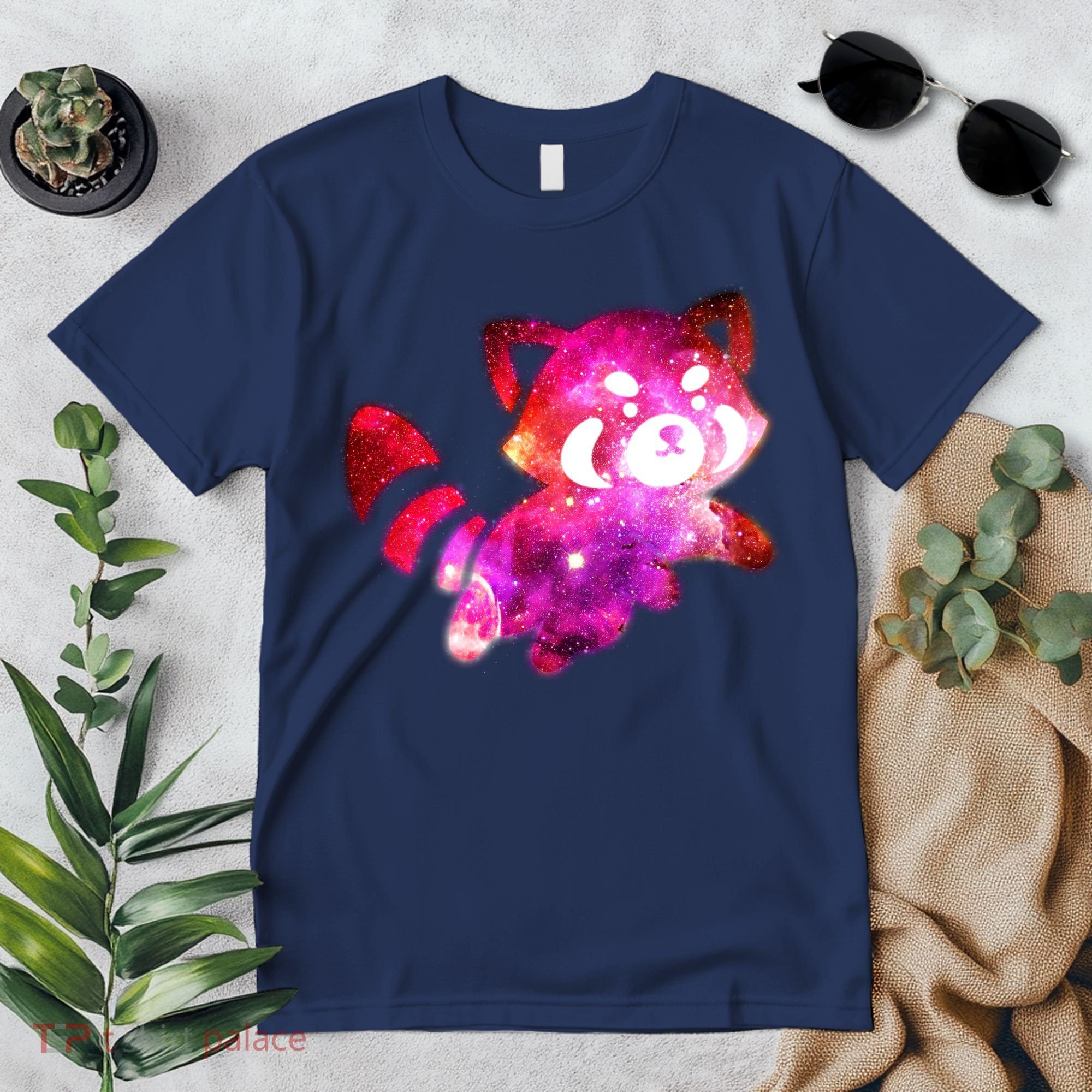 Funny Cute Space Galaxy Red Panda Premium T-Shirt