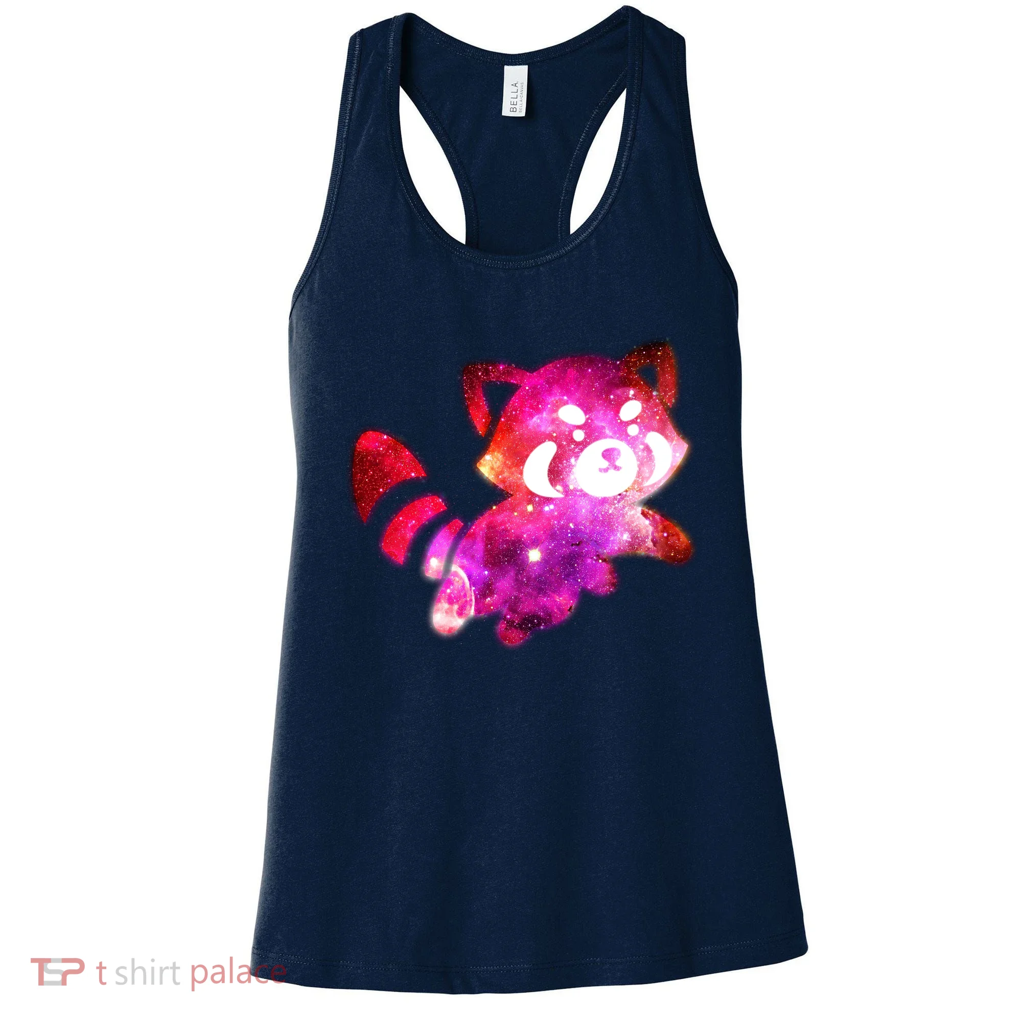 Funny Cute Space Galaxy Red Panda Women's Tank Top
