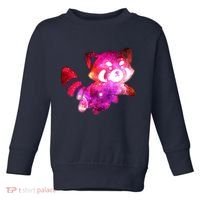 Funny Cute Space Galaxy Red Panda Toddler Sweatshirt thumb 0
