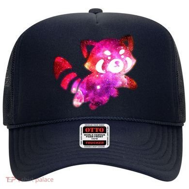 Funny Cute Space Galaxy Red Panda Hat