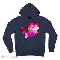 Funny Cute Space Galaxy Red Panda Tall Hoodie thumb 0