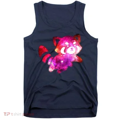 Funny Cute Space Galaxy Red Panda Tank Top