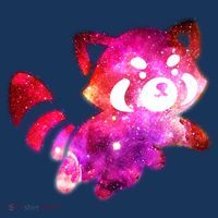 Funny Cute Space Galaxy Red Panda Women's V-Neck T-Shirt thumb 4