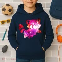 Funny Cute Space Galaxy Red Panda Kids Hoodie thumb 2