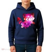 Funny Cute Space Galaxy Red Panda Kids Hoodie thumb 4