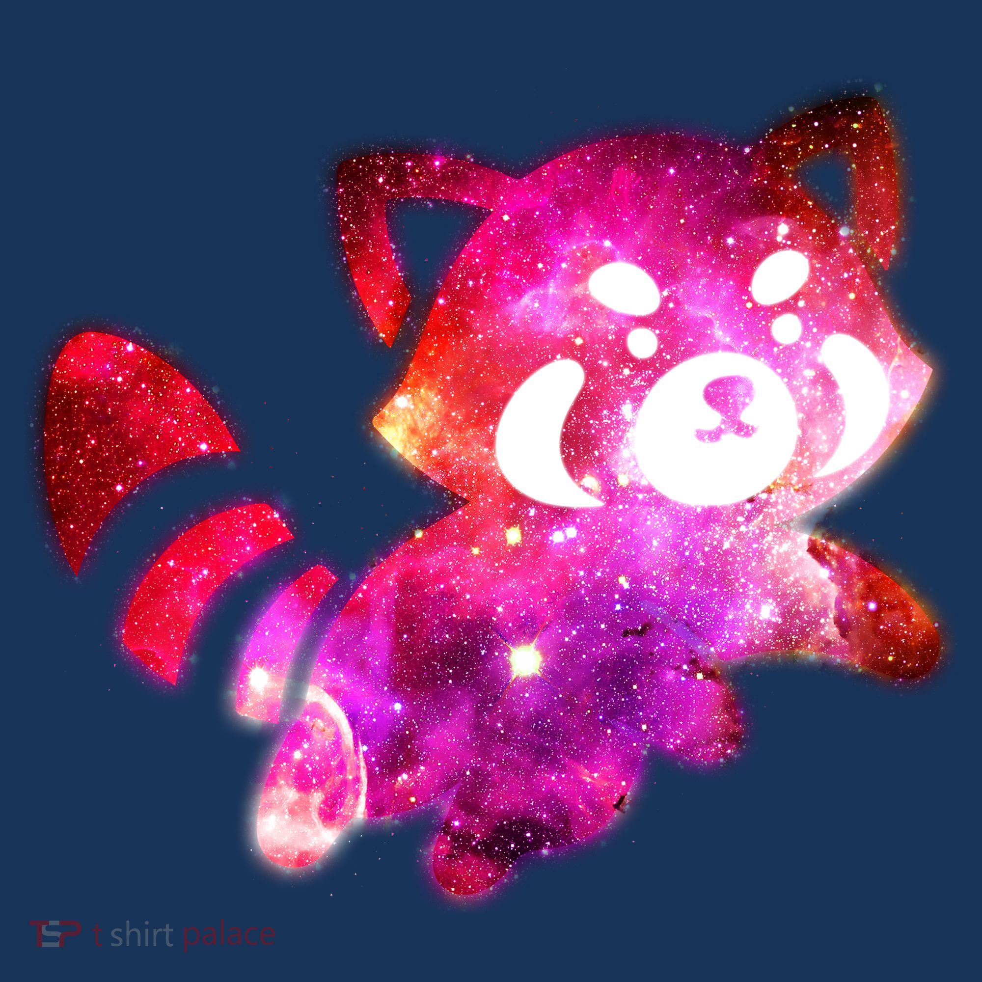 Funny Cute Space Galaxy Red Panda Kids T-Shirt