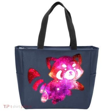 Funny Cute Space Galaxy Red Panda Bag