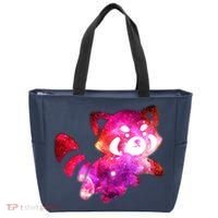 Funny Cute Space Galaxy Red Panda Tote Bag thumb 0