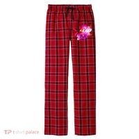 Funny Cute Space Galaxy Red Panda Men's Flannel Plaid Pajama Pants thumb 0