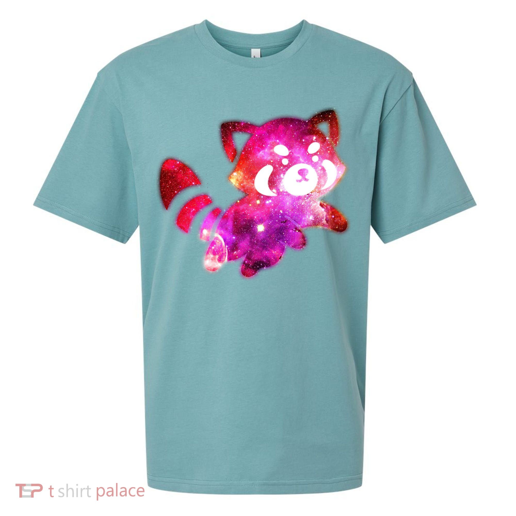 Funny Cute Space Galaxy Red Panda Sueded Cloud Jersey T-Shirt