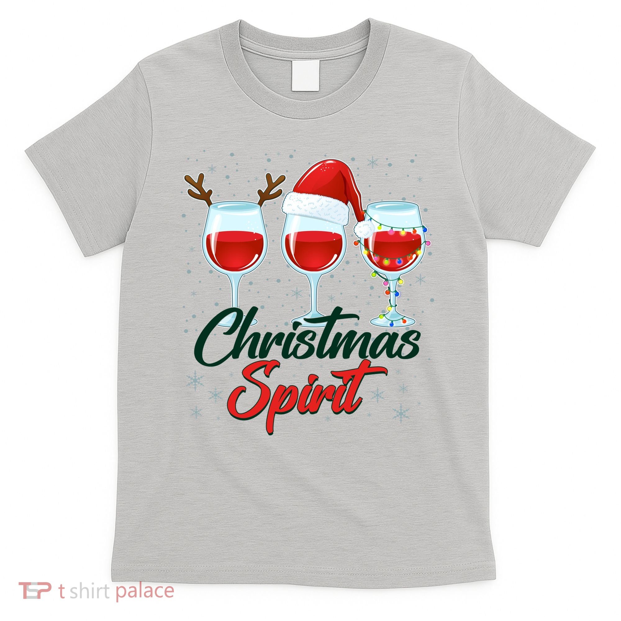 Funny Christmas Spirit Wine Lover T-Shirt